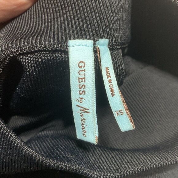 guess by marciano Solid Black Bandage High Waist Mini Skirt Rayon Nylon Xs - Picture 5 of 6